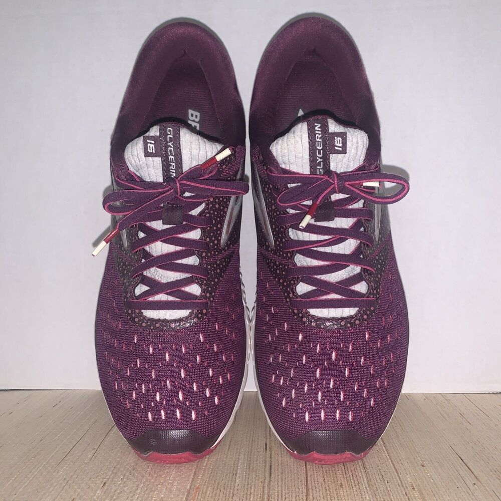 Brooks Women's Glycerin 16 Purple Track Running Walking Sneakers 11B Athletic